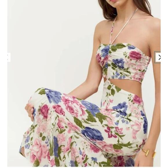 Reformation Womens Riya Dress Donna Multicolor Size 10 NWT - Picture 4 of 11